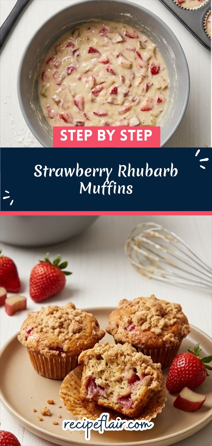 Strawberry Rhubarb Muffins