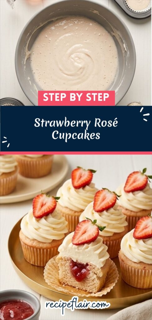 Strawberry Rosé Cupcakes