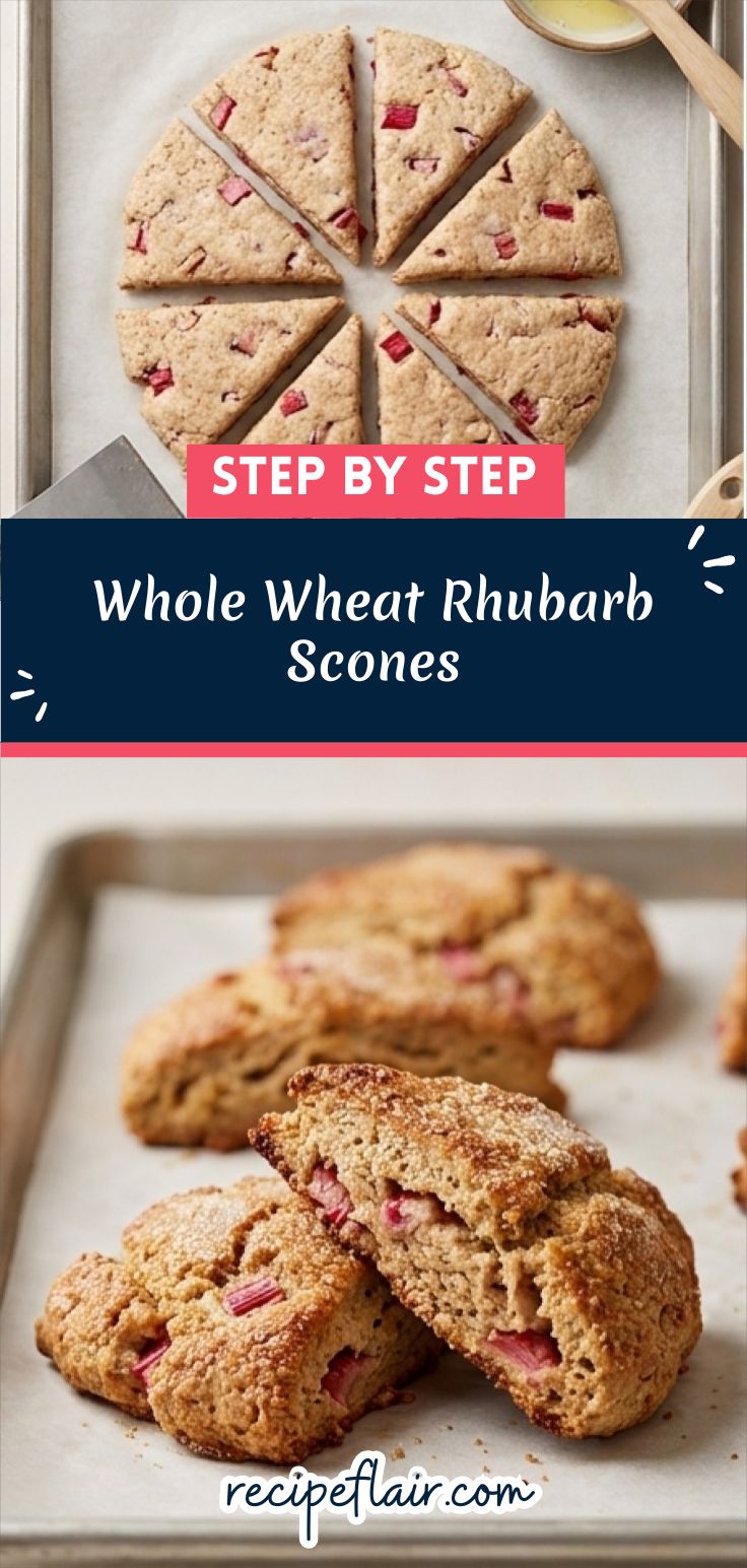 Whole Wheat Rhubarb Scones