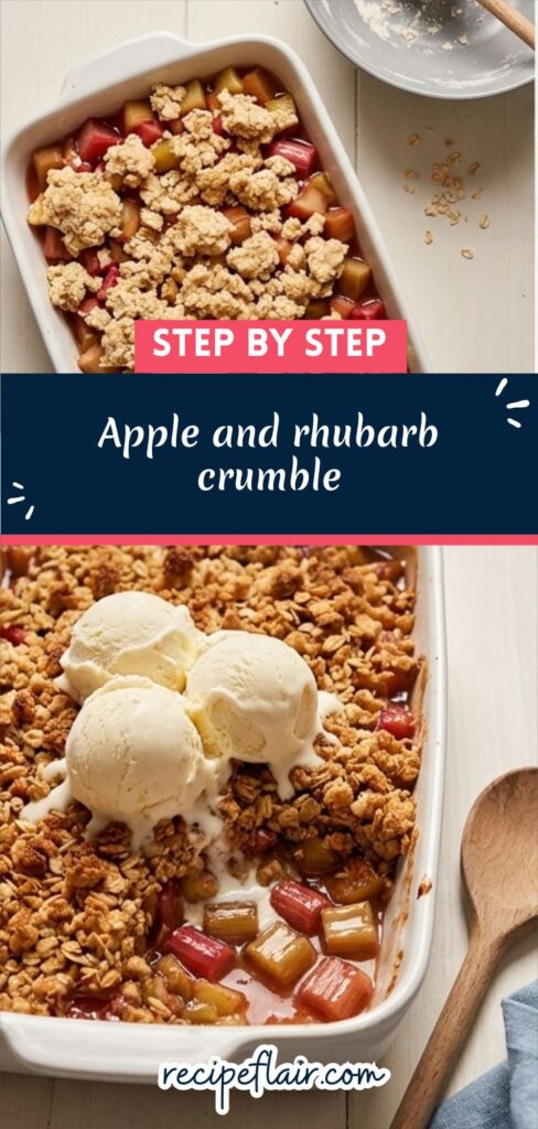 Apple and rhubarb crumble