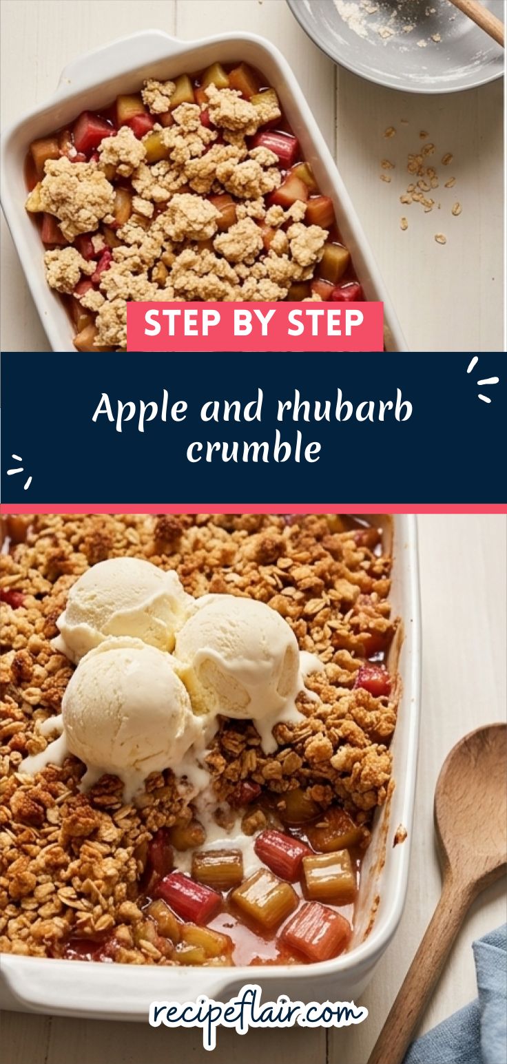 Apple and rhubarb crumble